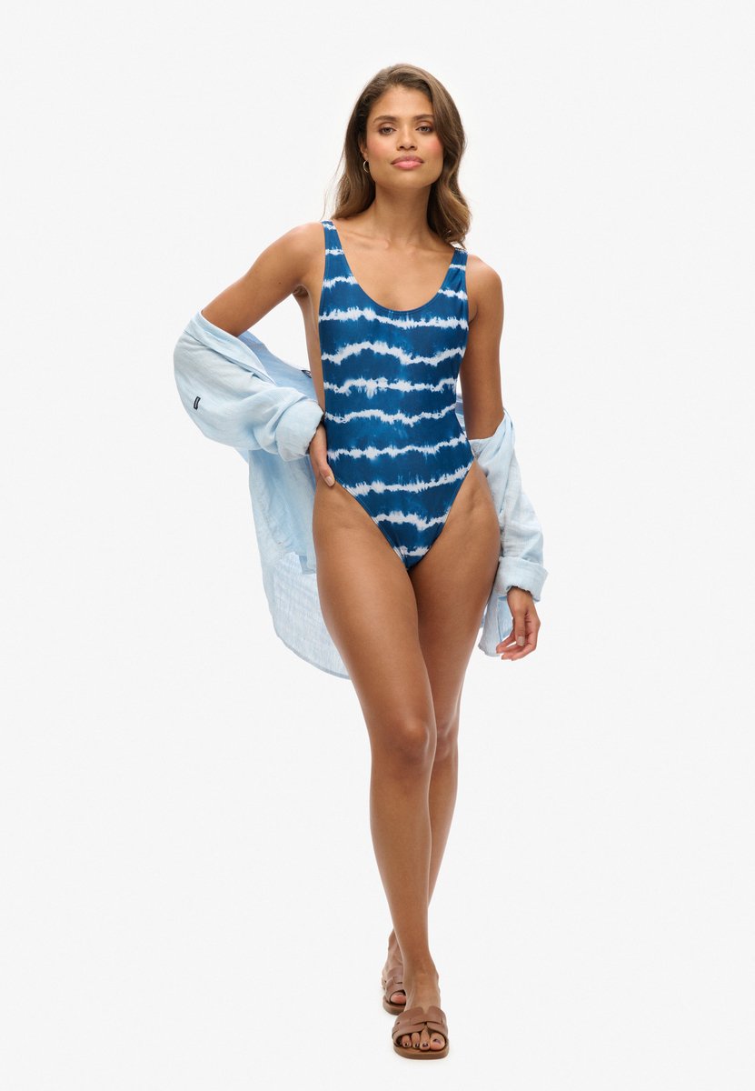 Superdry Tie-dye badpak Dames Badpakken Marineblauw