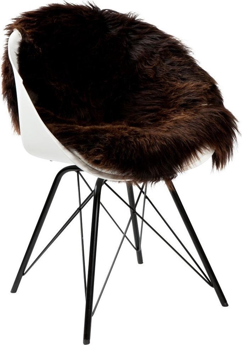 Dyreskinn schapenvacht - bruin - ca. 100 x 65 cm