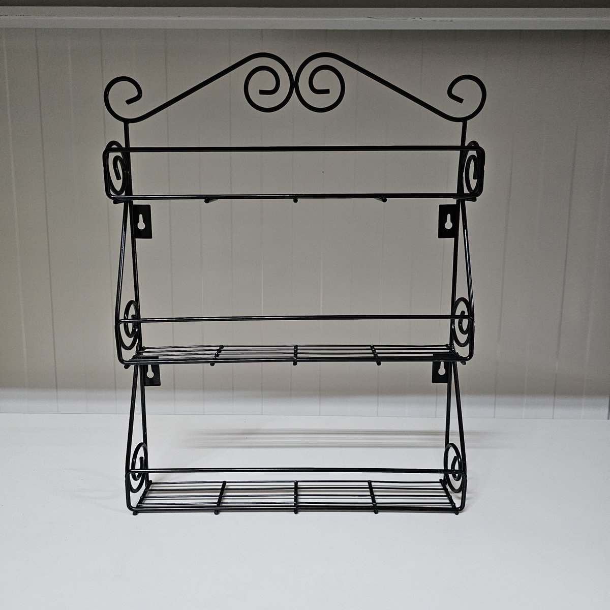 Zwarte landelijke wand organizer rek - wandorganizer rek - wandorganizerrek sleutels potjes
