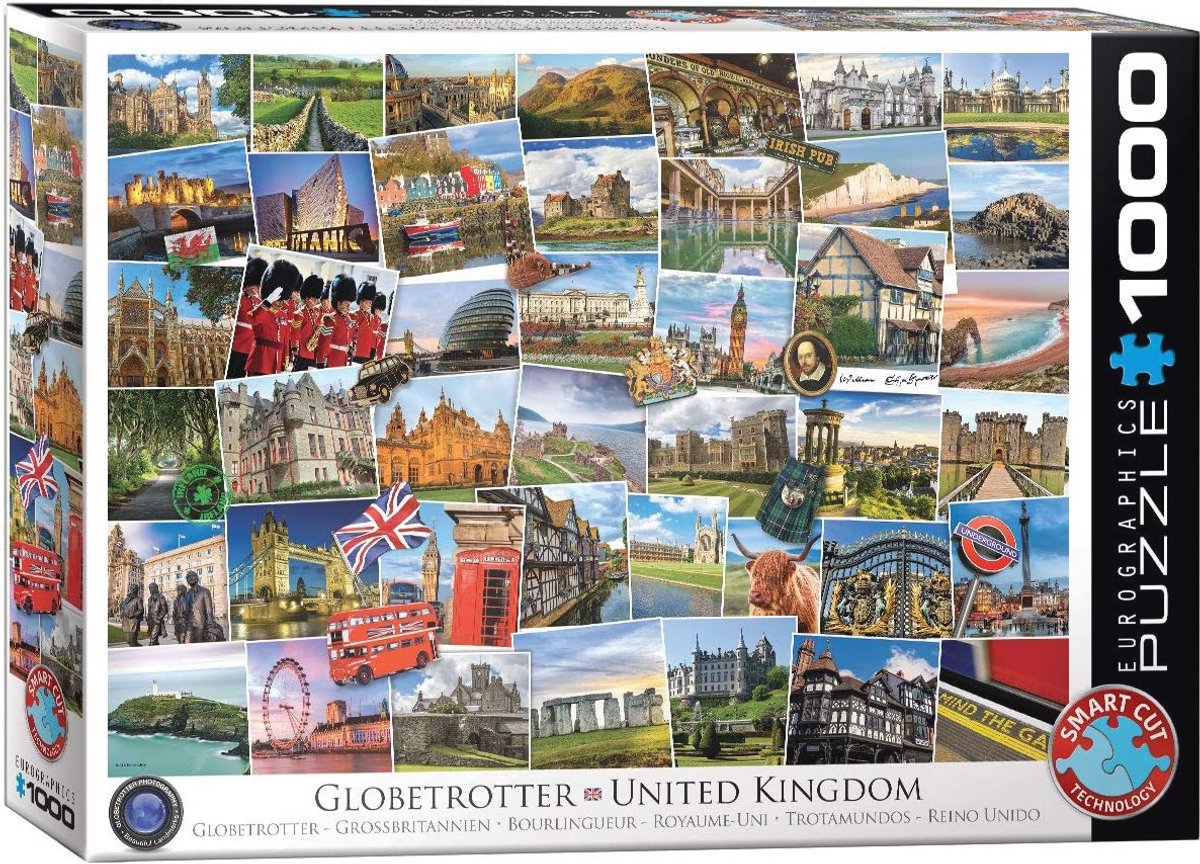 Puzzel Globetrotter Groot-Brittannië 1000 Stukjes