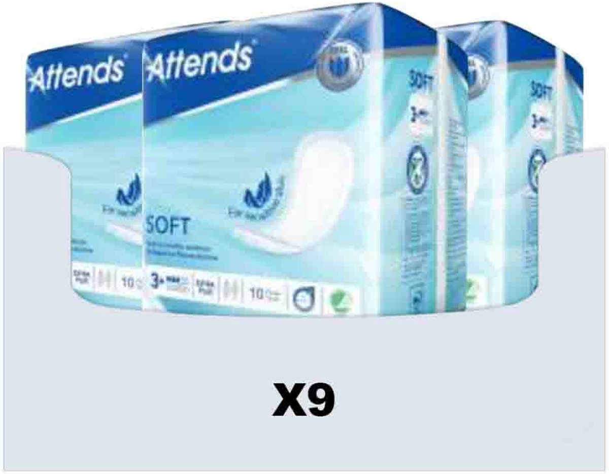 Attends Soft Extra Plus 3 - 9 x 10 stuks - Voordeelverpakking