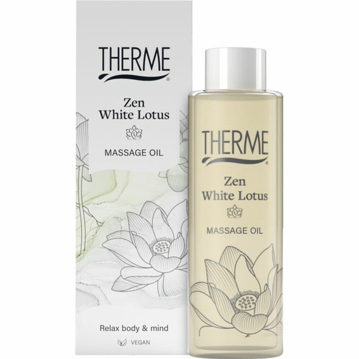 Goedkoopste 3x Therme Massage Olie Zen White Lotus 125 ml