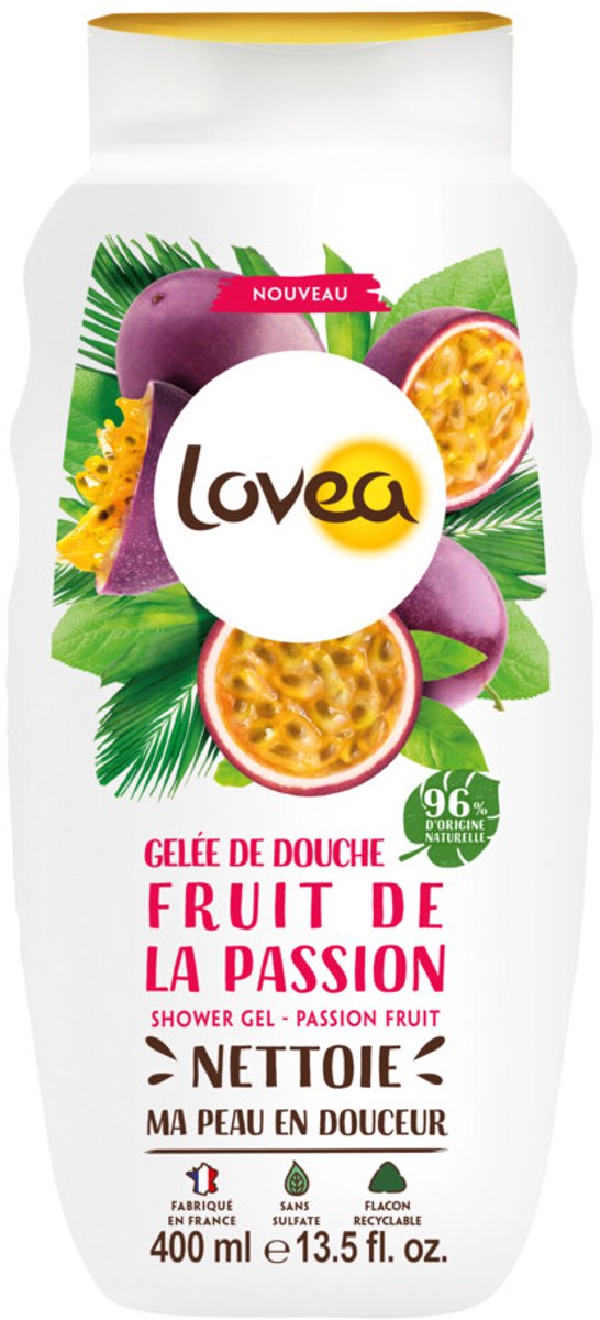 Lovea Shower Gel Passion Fruit - 3 x 400 ml - Voordeelverpakking