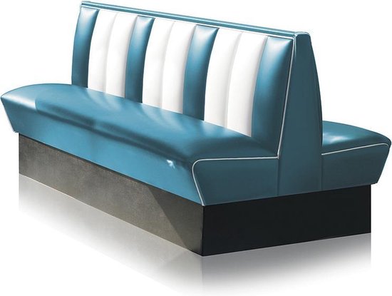 Bel Air Dinerbank Double Booth HW-150DB Blauw