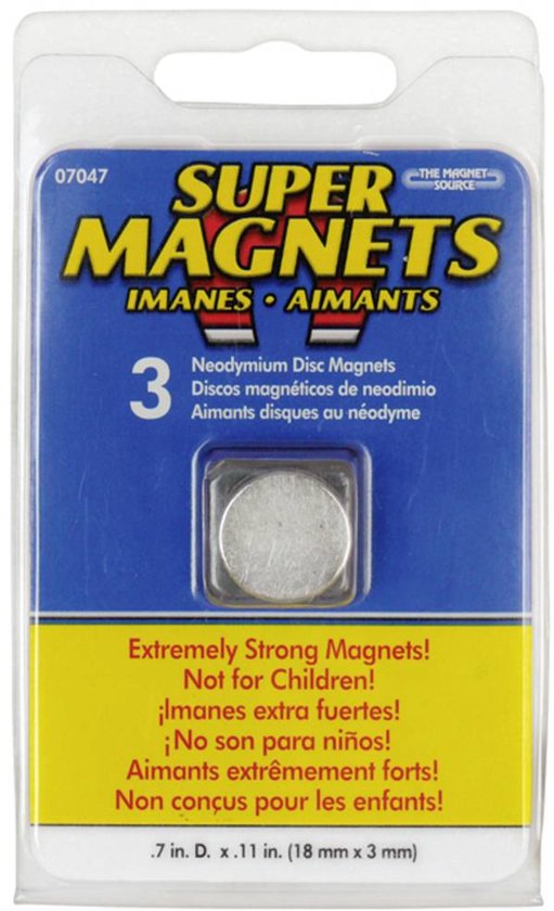 Magneet Rvs Blanko Magneet (Ø x h) 18 mm x 3 mm rond RVS 3 stuk(s) 205018 | bol