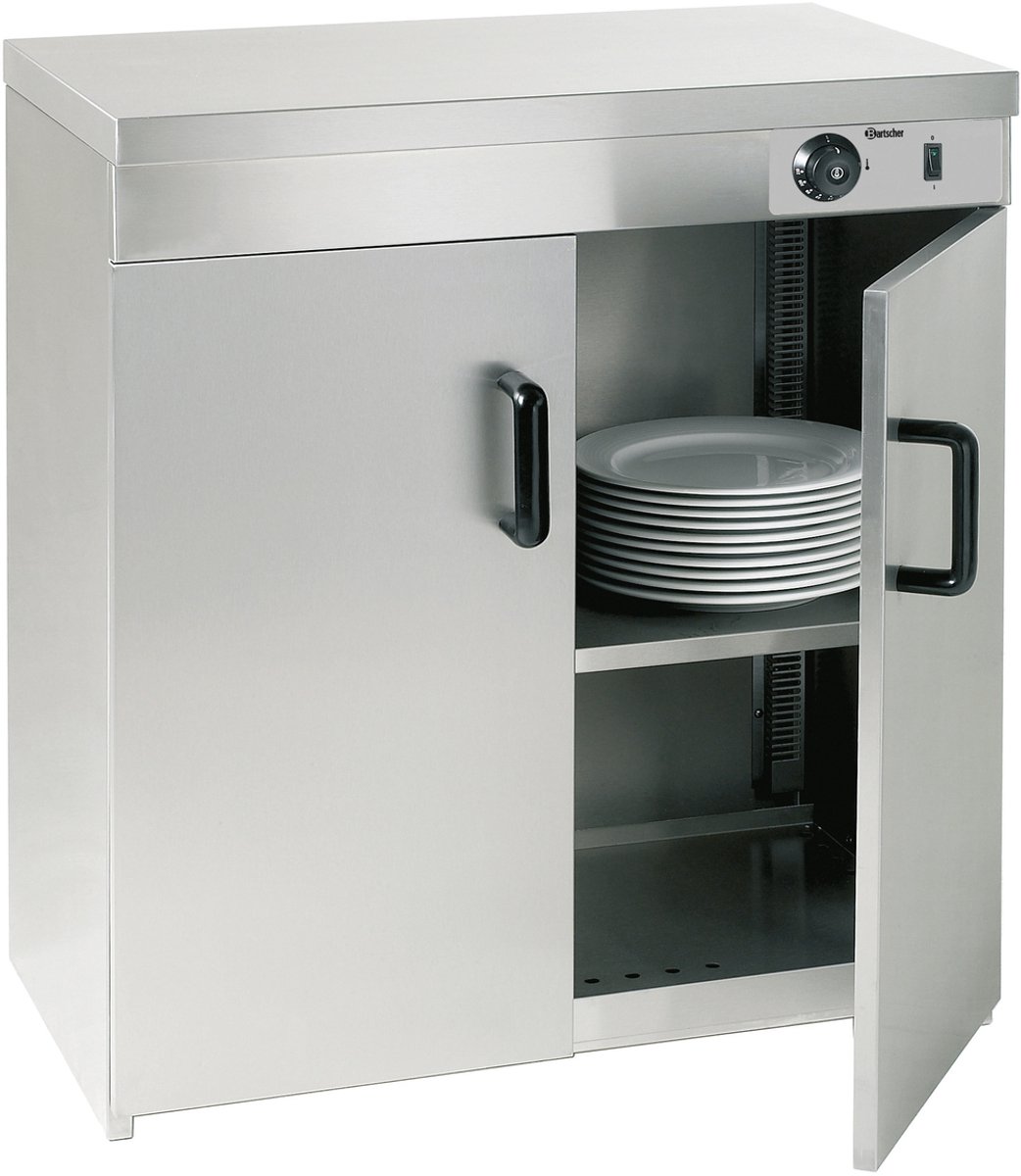 Bartscher Warmhoudkast - RVS - 2 Deuren - Cap. 110-120 Borden - 230V - 750x495x855mm