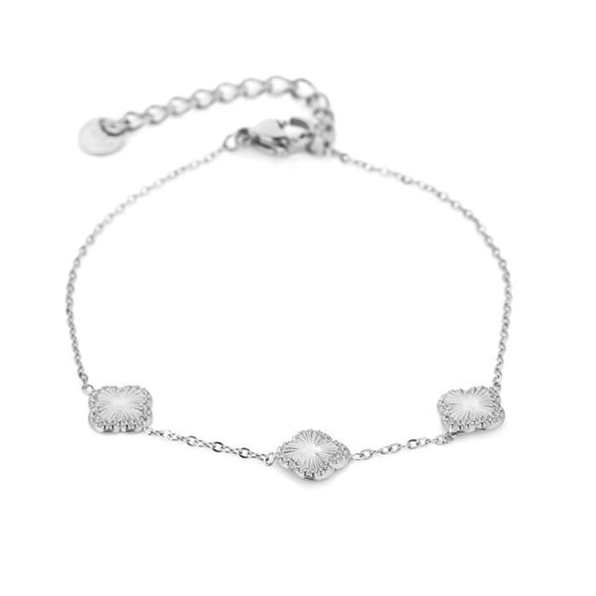 Bijoutheek Armband (Sieraad) Armband Klavers Zilver