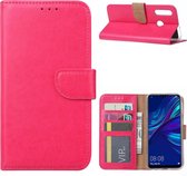 Ntech Hoesje Geschikt voor Huawei P Smart Plus (2019) Portemonnee Hoesje / Book Case - Pink/Roze