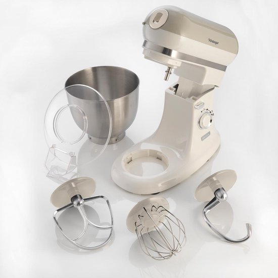 Ariete 1588/03 - Vintage keukenmachine - 5.5 liter - 3 accessoires - 2400 Watt - 7 snelheden - Beige van Ariete — afbeelding 5