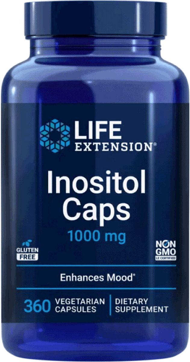 Goedkoopste Life Extension - Inositol - 1000 mg - 360 Capsules - Vitamine B8 - Voedingssupplementen