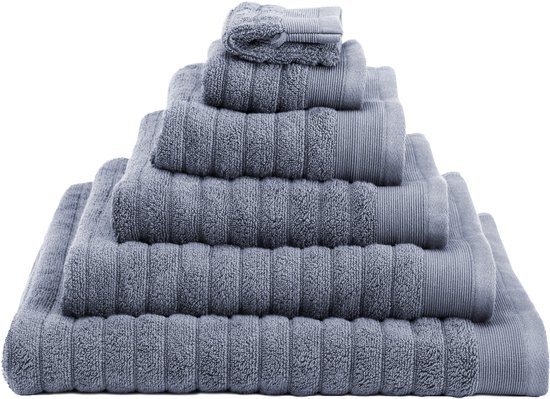 Heckettlane Handdoekenset Prestige - Hotelkwaliteit Handdoek van 100% Katoen - 50x100 cm - Badhanddoek 2 Stuks - Blauw