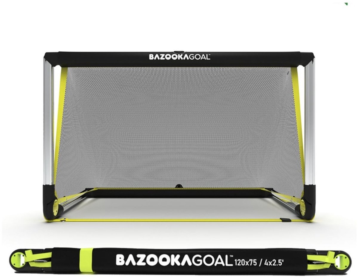 BazookaGoal voetbaldoel - aluminium - 120x75 centimeter - zilver/zwart