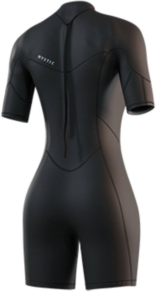 2025 Mystic Dames Brand 3/2mm Rug Ritssluiting Flatlock Shorty Wetsuit