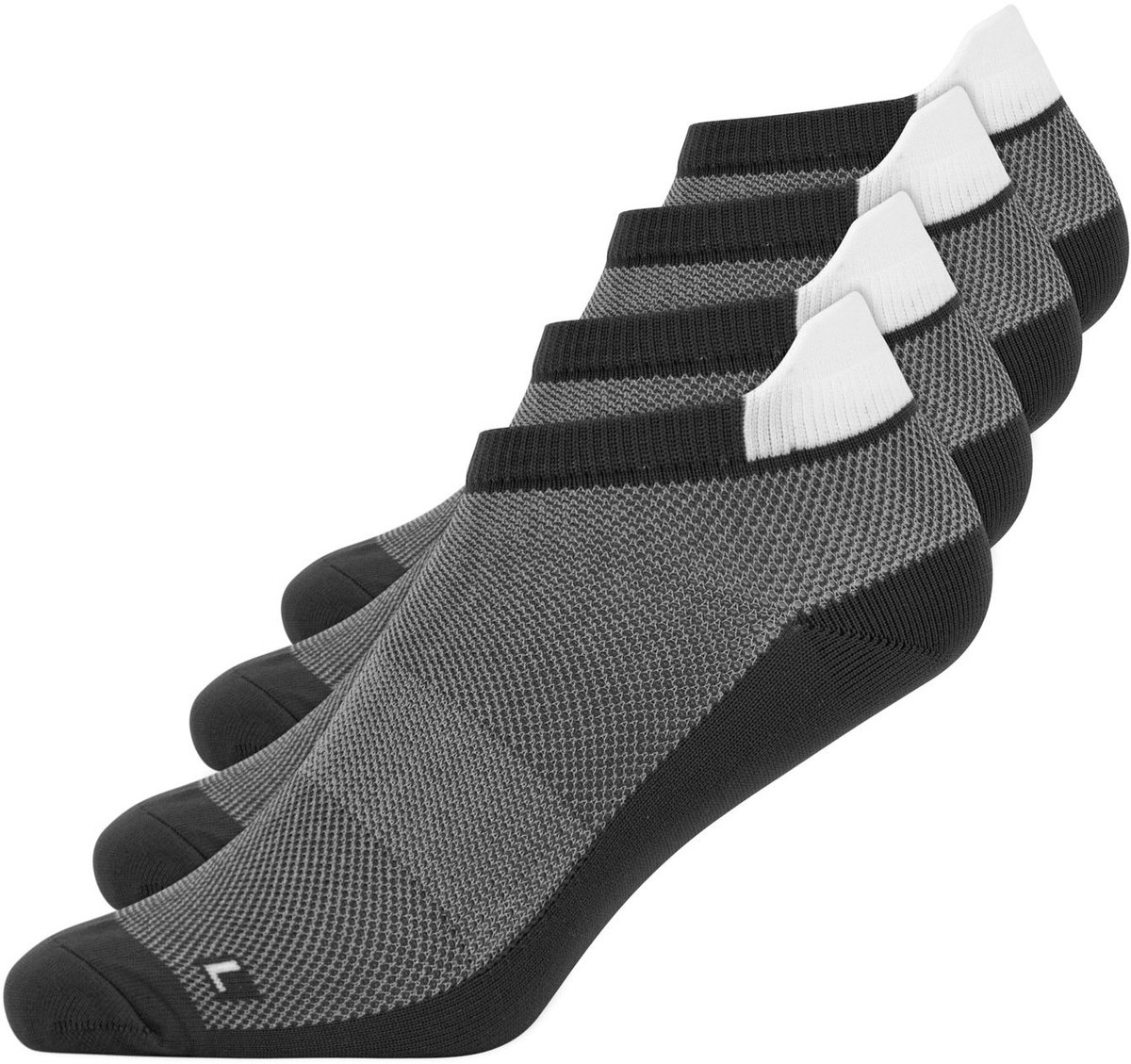SNOCKS Running Socks - Hardloopsokken Dames - Hardloopsokken Heren - Sportsokken Unisex - Ademend & Lichtgewicht - 4 Paar