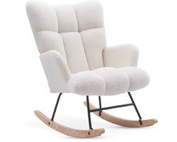 Bayt Schommelstoel - Fauteuil - Schommelstoel Babykamer - Relaxstoel - Wit