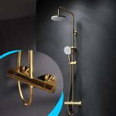 Bol.com AM.PM X-Joy - Regendouche met Thermostaatkraan - Goud Doucheset - Handdouche met 3 functies - Hoofddouche 23 cm aanbieding