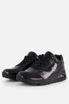 Skechers Uno - Shiny One Dames Sneakers - Zwart