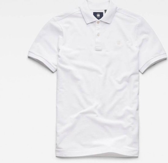 G-Star Raw Dunda Slim Polo S/s Polo's & T-shirts Heren - Polo shirt - Gebroken wit - Maat XXL