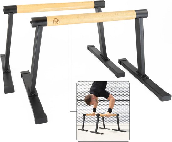 DH FitLife Push-upgrepen van hout, 2 x gewrichtsvriendelijke en