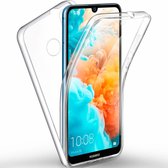 Ntech Huawei Y6 / Y6 Pro (2019) Dual TPU Case hoesje 360° Cover 2 in 1 Case ( Voor en Achter) Transparant