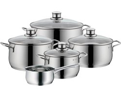 WMF Diadem Plus - Pannenset - 5-delig - Geschikt voor Inductie - RVS - Inclusief Deksels
