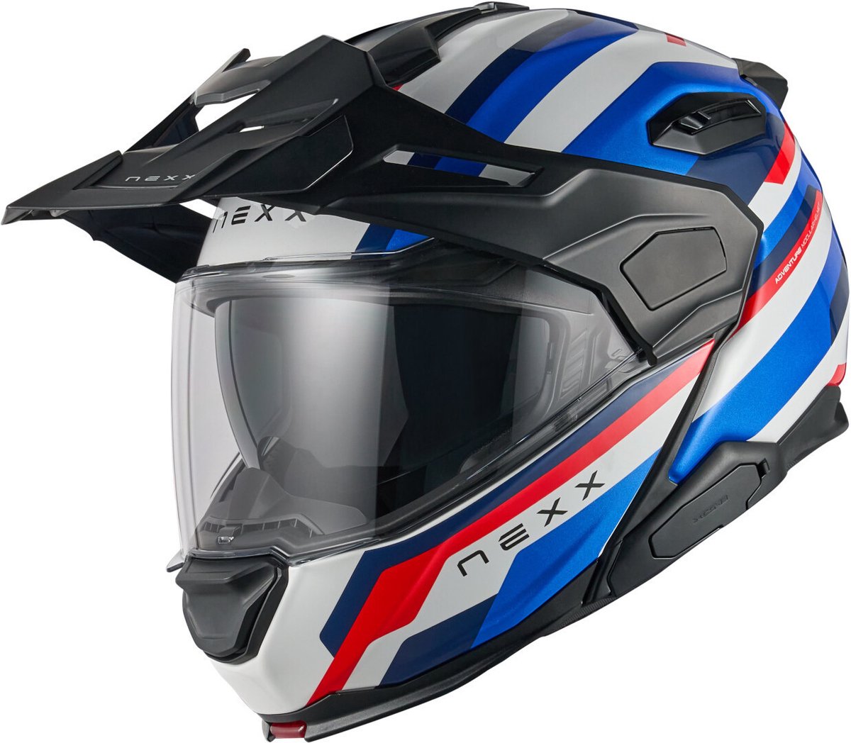 Nexx X.Lifecountry Westbound Blauw Rood Systeemhelm - Maat XL - Helm