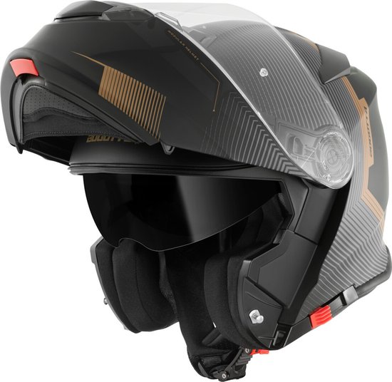 Casque Bogotto H271 Wayke Matte Zwart Brown System - Taille XL - Casque