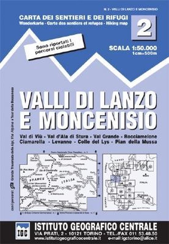 IGC Wandelkaart Italiaanse Alpen Blad 2 - Valli di Lanzo E M ... - cover