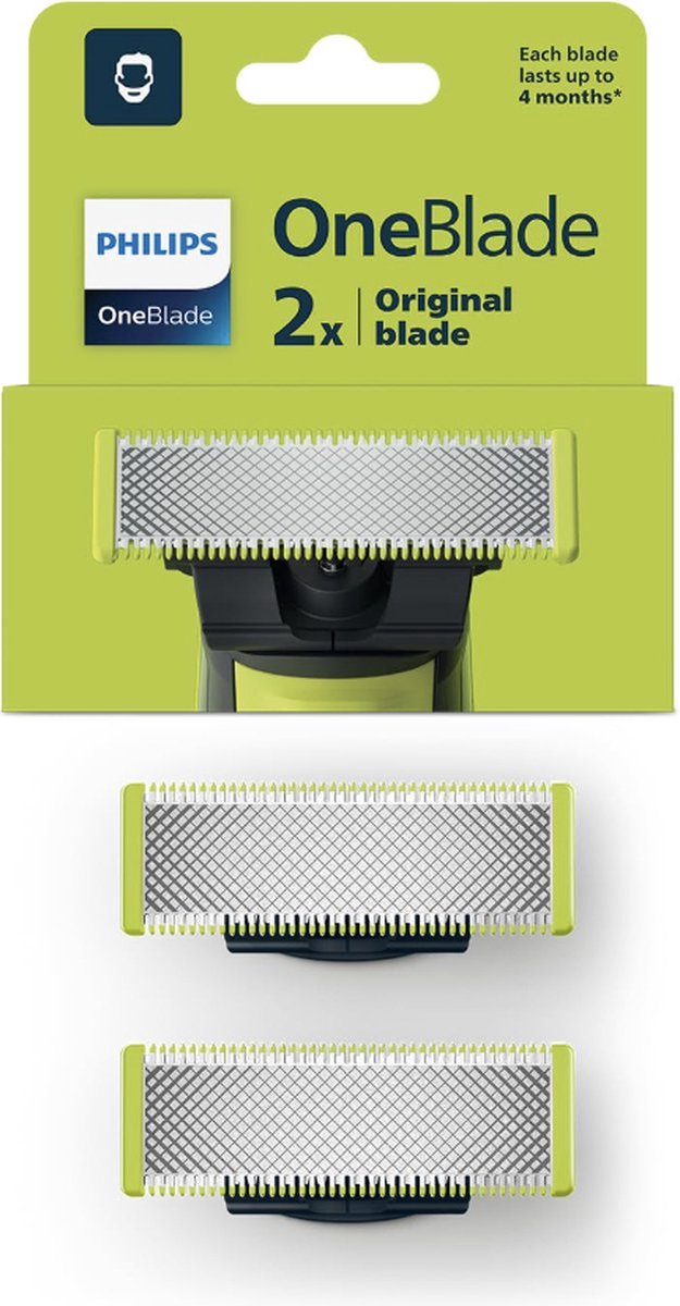 Bol.com Philips OneBlade QP220/51 scheerapparaat Vervangmesjes - 2 stuks aanbieding