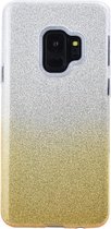 Ntech Samsung Galaxy S9 - Glamour Glitter Dual Layer Back Cover TPU Hoesje - Zilver & Goud