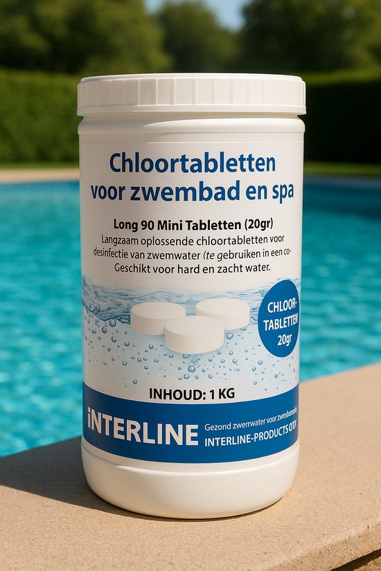 Foto: Interline chloortabletten 1 kg 20 gram 