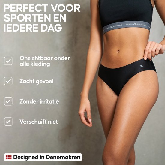 DANISH ENDURANCE Culottes de bikini sans couture pour femme - Sports et quotidien - Lot de 6 - Multicolore - L