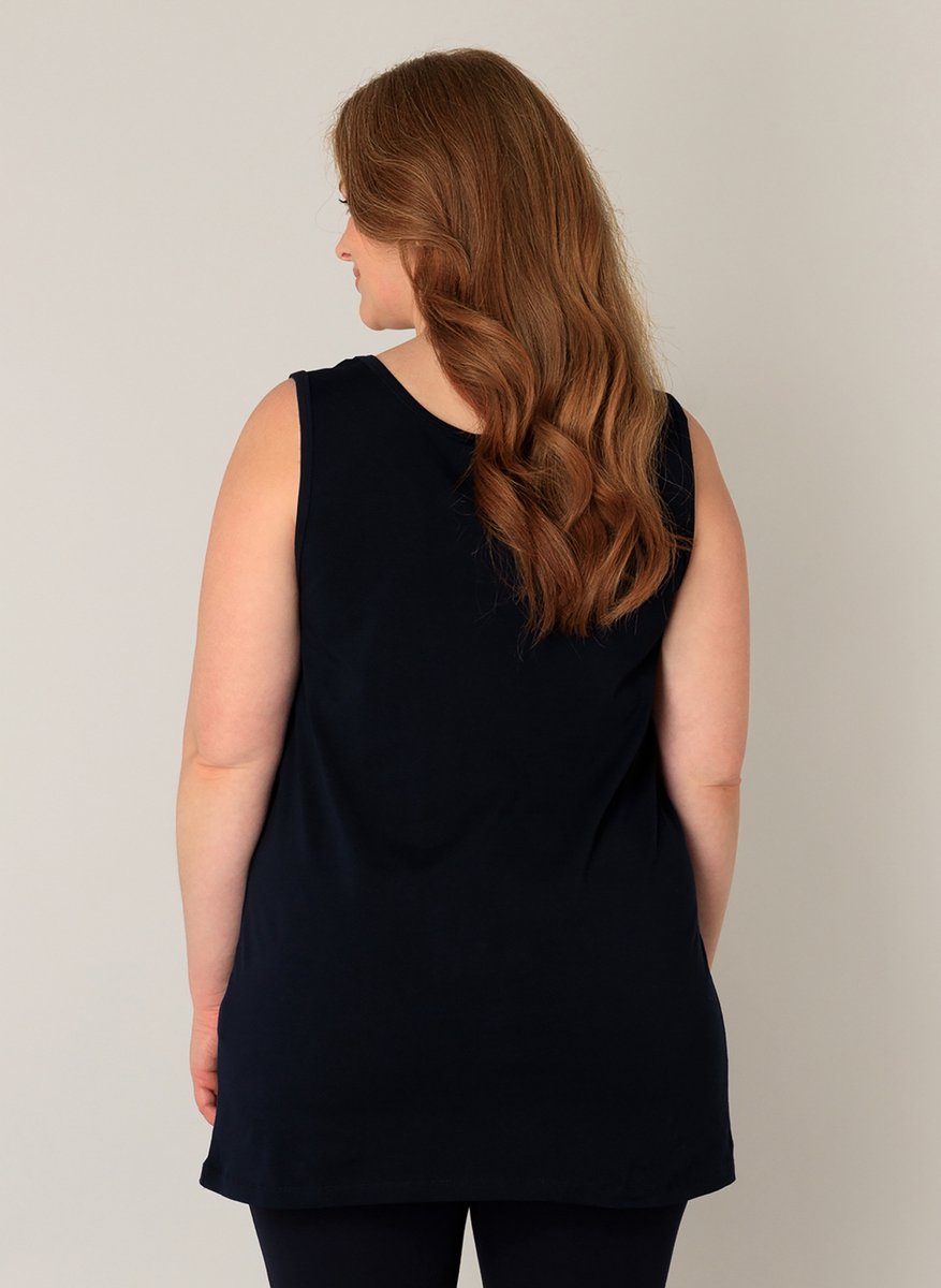 BASE LEVEL CURVY Amina Top - Dark Blue - maat 1(48)