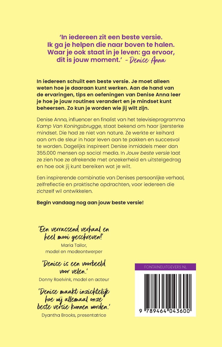 Jouw beste versie - back cover
