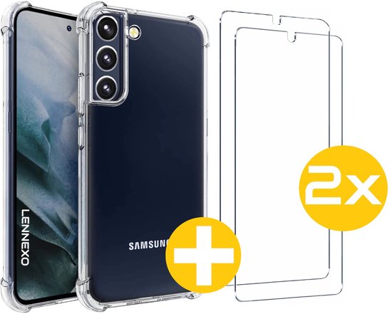 Coque et protection d'écran pour Samsung S22+ (S22 PLUS) : coque antichoc et 2 protections d'écran