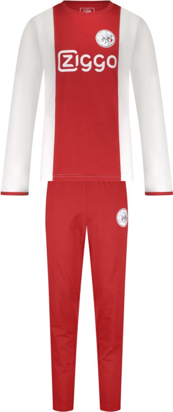 Foto: Ajax pyjama wit rood wit ziggo