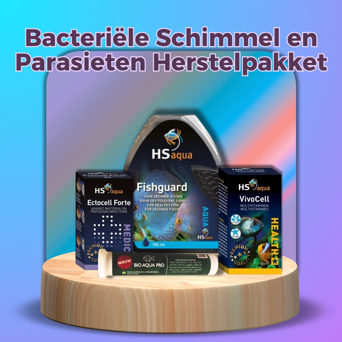 Bacterie & Eencellige Herstel Pakket – Complete Aanpak voor Visziekten en Verzwakking