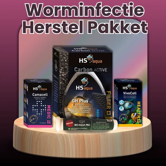 Worminfectie Herstel Pakket – Complete Behandeling voor Inwendige Wormen bij Aquariumvissen