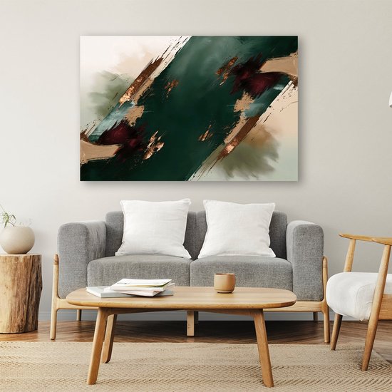 Design abstrait dynamique avec des couleurs - Décoration murale abstraite - Affiche couleur - Expressionnisme abstrait - Décoration murale industrielle - Affiches d'art - affiche 120x80 cm