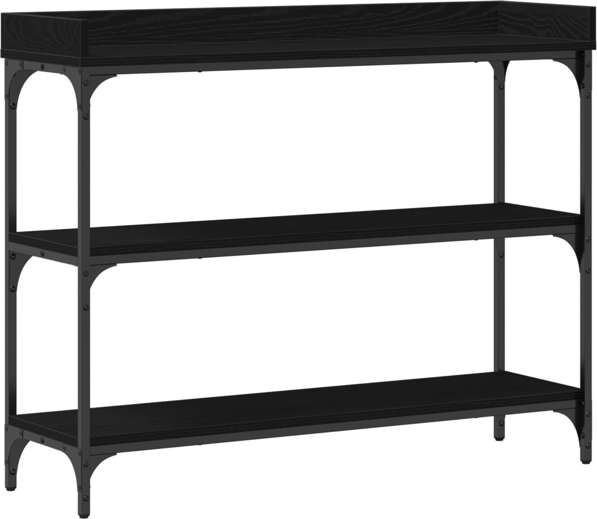 vidaXL Console - Tafel - Zwart - eiken - 100 - x - 30 - x - 80 - cm Zwart eiken