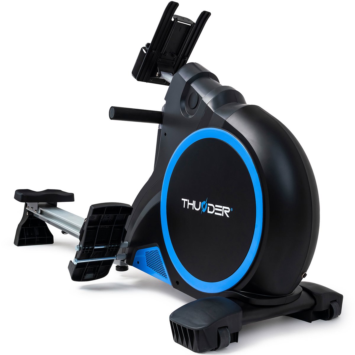 Afbeelding 2 van THUNDER® Roeitrainer | ARGO | Elektromagnetische Weerstand | Opklapbaar & Stil | Tot 150kg | 16 Weerstandsniveaus | LCD-scherm | Hartslagfunctie | Transportwielen | Full-body workout voor thuis |