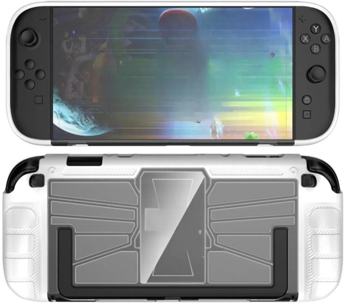 Grip TPU Bescherm-Hoes Cover geschikt voor Nintendo Switch 2 - Wit