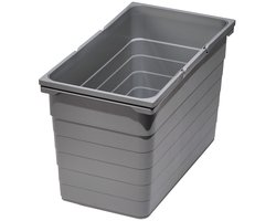 Ninka eins2vier Afvalbak 25 L 412 x 330 x 230 mm grijs aluminium