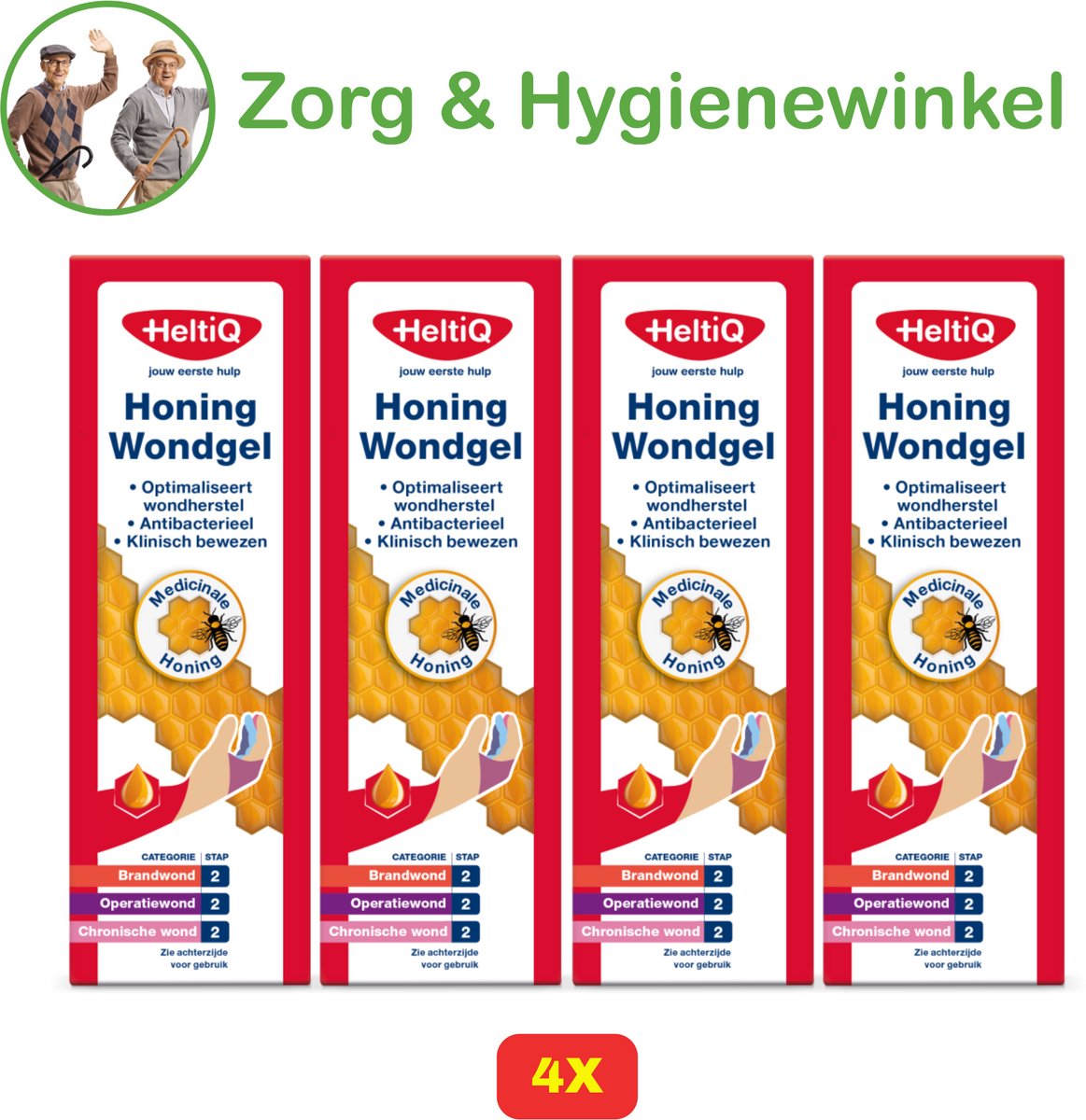 HeltiQ | Honing Wondgel | 4x | Voordeelverpakking!