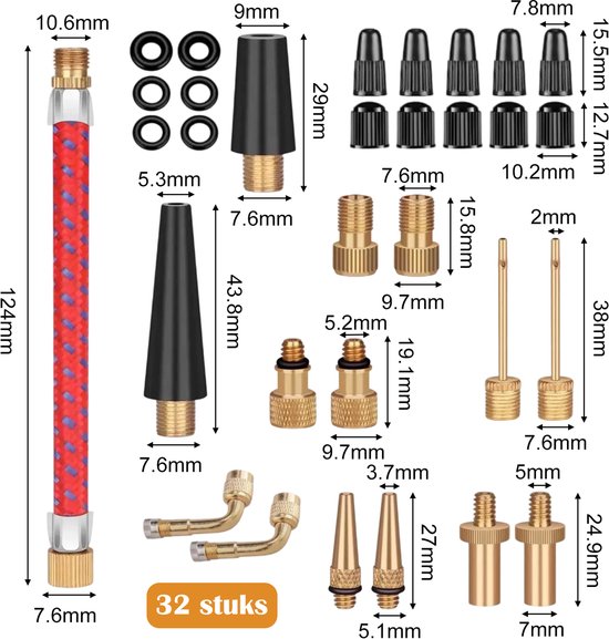 Jeu 20 Adaptateurs Universels Purge Freins BRILLIANT TOOLS BT701220 – Compatible Audi BMW VW Ford Opel – Raccord Rapide 1/4"