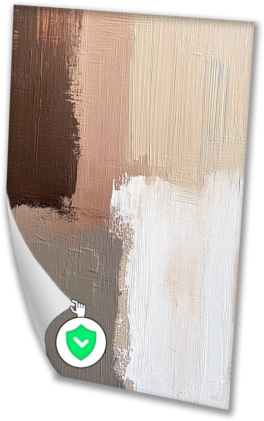 Abstract in aardetinten en textuur - Aardetinten muurdecoratie - Muurdecoratie textuur - Abstracte kunst - Slaapkamer posters - Muur kunst - poster 80x120 cm