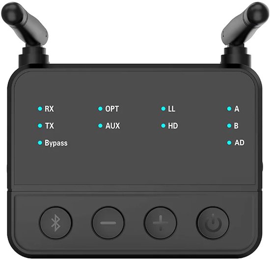 Foto: Bluetoolz bt b 310 yk vernieuwd model 2025 bluetooth 5 3 high res audio zender en ontvanger aptxhd zwart met qualcomm csr chip 2 jaar garantie optical en aux aansluitingen n van de meest stabiele in z n soort kwalificatie 