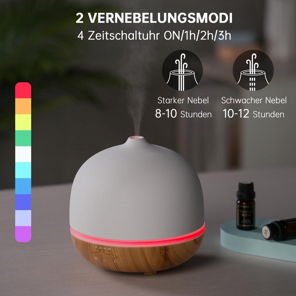 Aroma Diffuser Ceramic 500ml Premium Ultrasone Luchtbevochtiger voor Etherische oliën