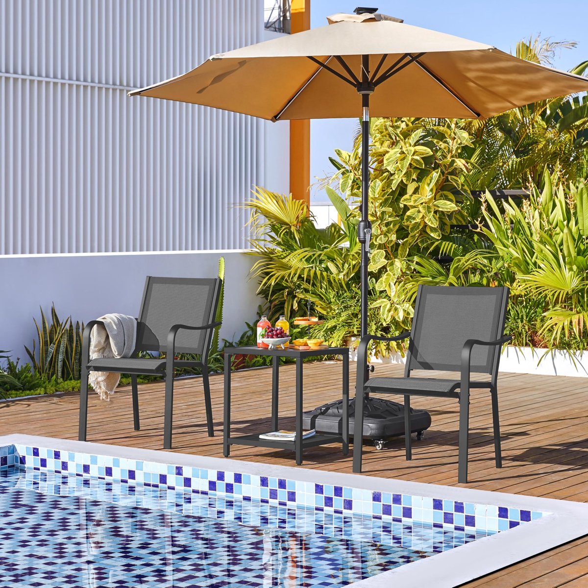 4 Seasons Outdoor Cortina Stapelbare Dining Chair Latte - Ellermann Tuinmeubelen Balkbrug Overijssel