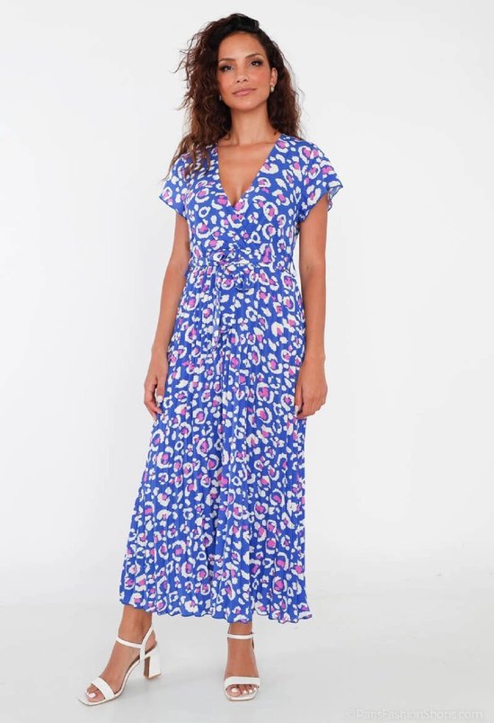 Lilie rose MIDI SHIRT Spring 2025 DRESS WVN-Bleu- Dames Jurk - Size M/L